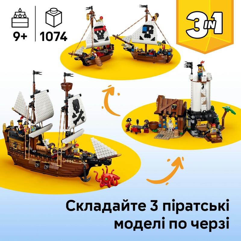 Конструктор LEGO Creator Культовый пиратский корабль (31387)