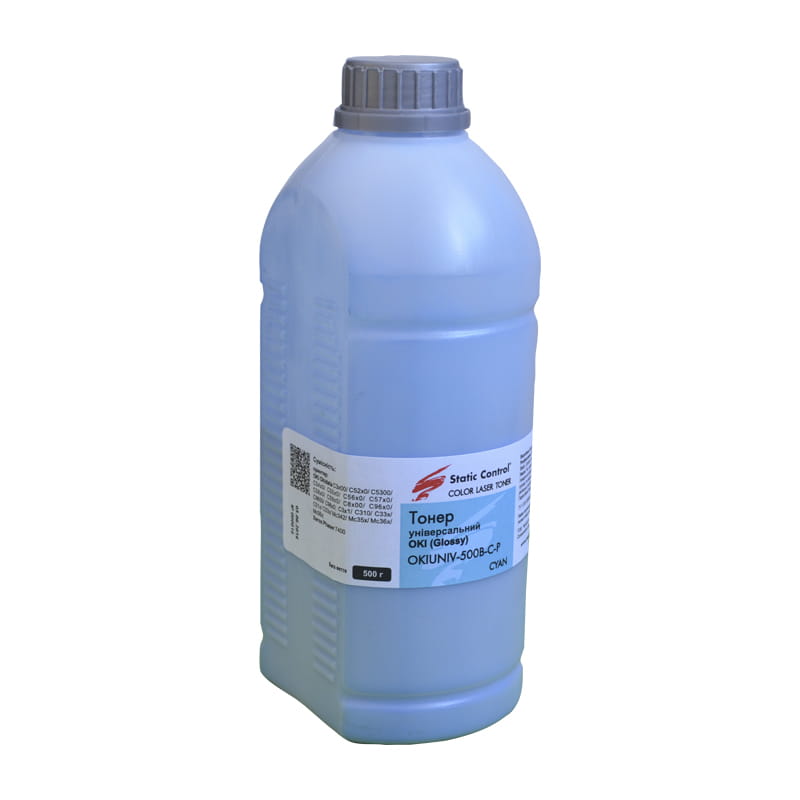 Tонер SCC (OKIUNIV-500B-C-P) OKI (Glossy) универсальный cyan 500г