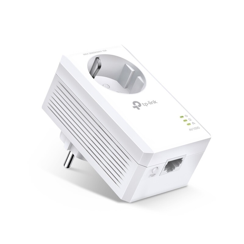 Адаптер Powerline TP-Link TL-PA7017p (AV2 1000, 1xGE, розетка, 1-pack)