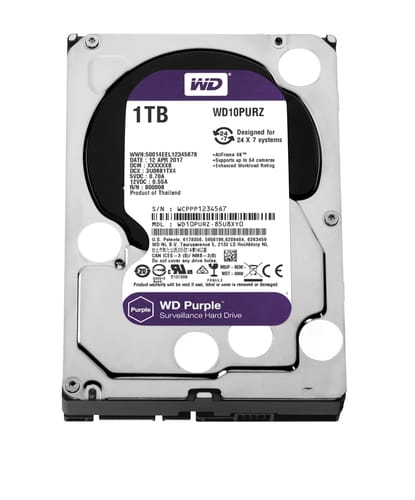 Фото - Накопичувач HDD SATA 1.0TB WD Purple 5400rpm 64MB (WD10PURZ) Refurbished | click.ua