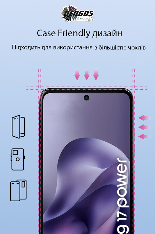 Защитное стекло Dengos для Motorola Moto G57/G57 Power Black Full Glue (TGFG-448)