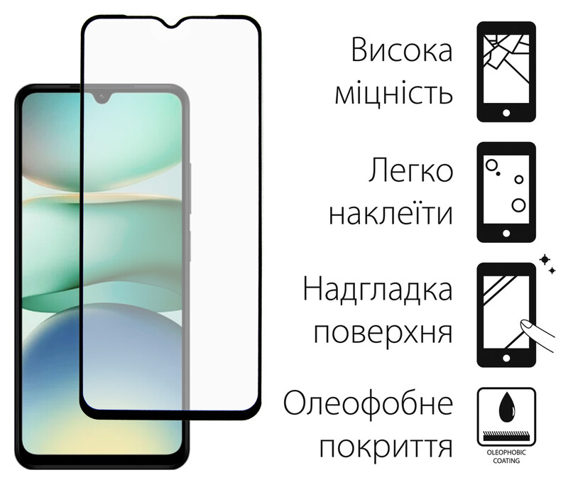 Захисне скло Dengos для Xiaomi Redmi A7 Pro Black Full Glue (DG-TG2P-102) 2 шт.