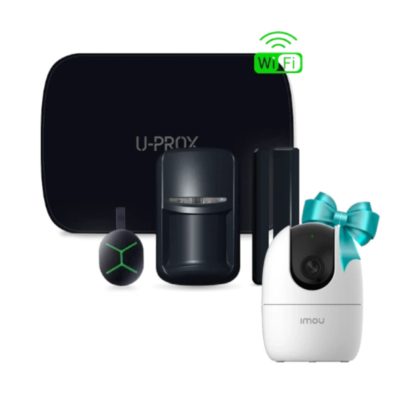Комплект охранной сигнализации U-Prox MPX LE KF kit Black + IPC-K2EP-3H3W в подарок