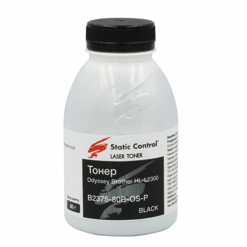 Tонер SCC (B2375-80B-OS-P) Brother HL-L2300 Black 80г
