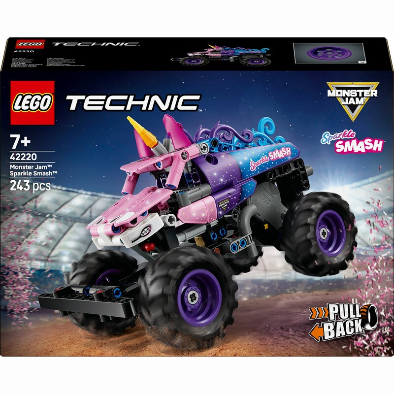 Конструктор LEGO Technic Monster Jam Sparkle Smash с функцией «Pull-Back» (42220)