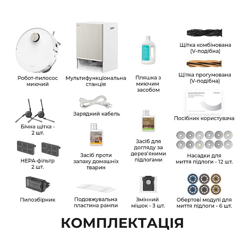 Робот-пилосос Dreame Bot MatriX 10 Ultra White (RLX95CE-wh)
