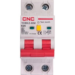 Диференційний автоматичний вимикач CNC Electric YCB9LE-80M 2P C25 6000A 30mA 230V (NV821891)