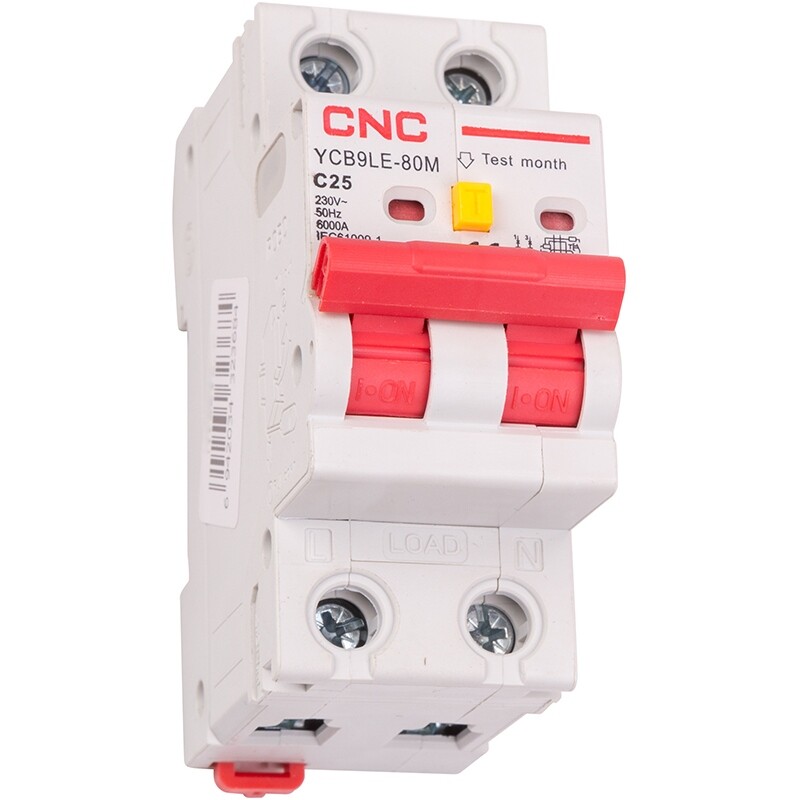 Диференційний автоматичний вимикач CNC Electric YCB9LE-80M 2P C25 6000A 30mA 230V (NV821891)