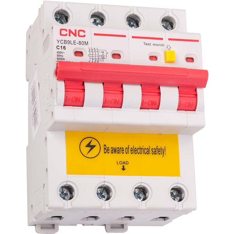 Диференційний автоматичний вимикач CNC Electric YCB9LE-80M 4P C16 6000A 30mA 230V (NV821921)