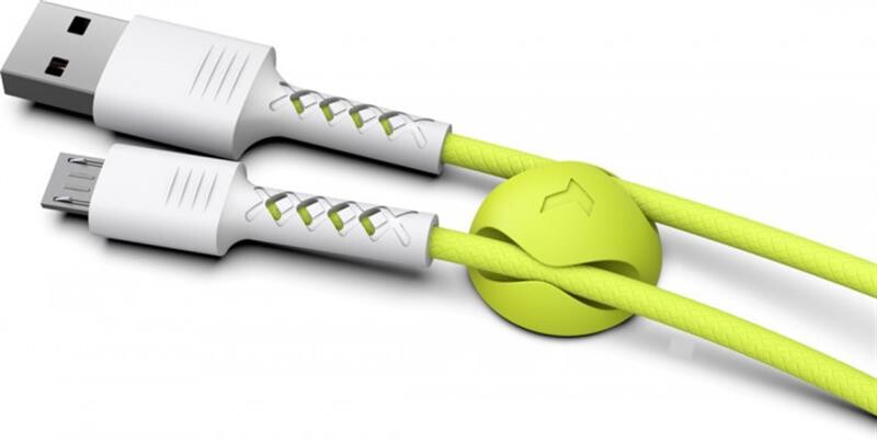 Кабель Pixus Soft USB-MicroUSB 1м White/Lime (PXS SmW/L)
