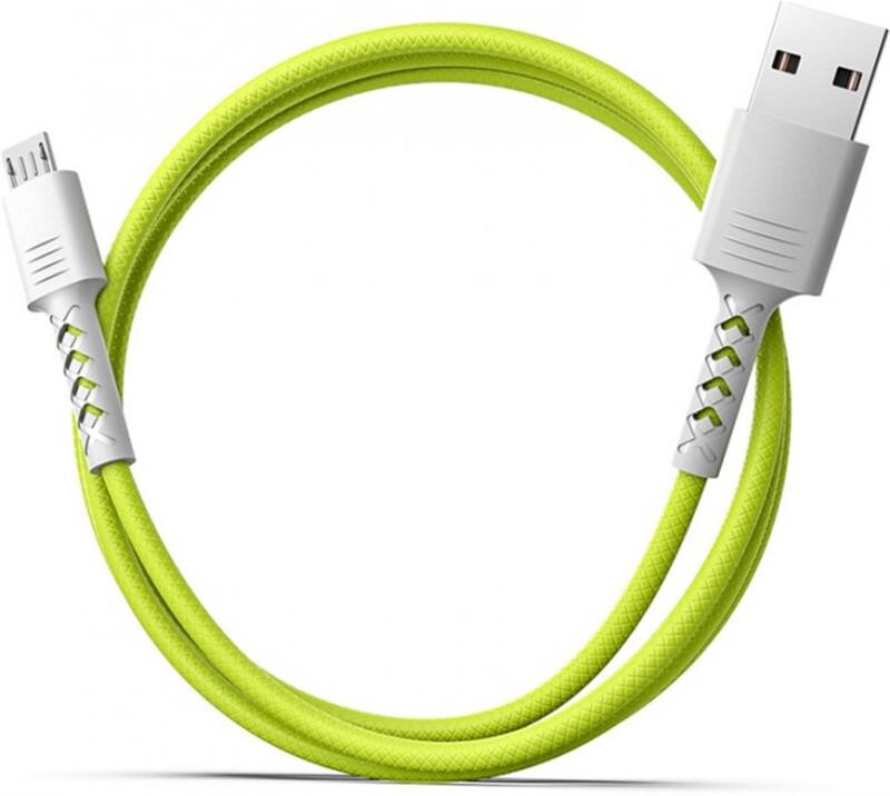 Кабель Pixus Soft USB-MicroUSB 1м White/Lime (PXS SmW/L)