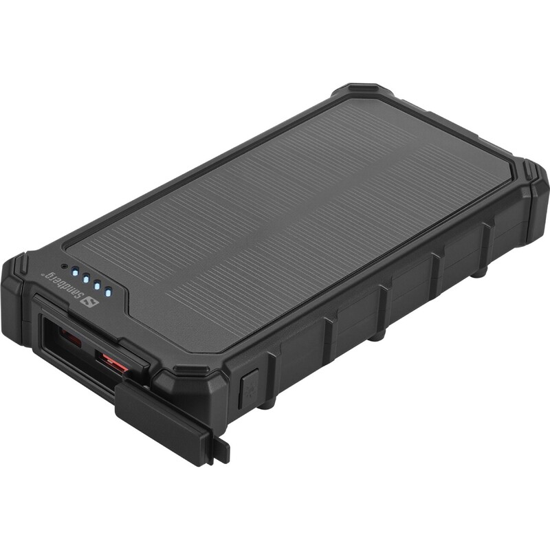 Универсальная мобильная батарея Sandberg Solar Powerbank CampLED 10000mAh 22.5W Black (421-23)