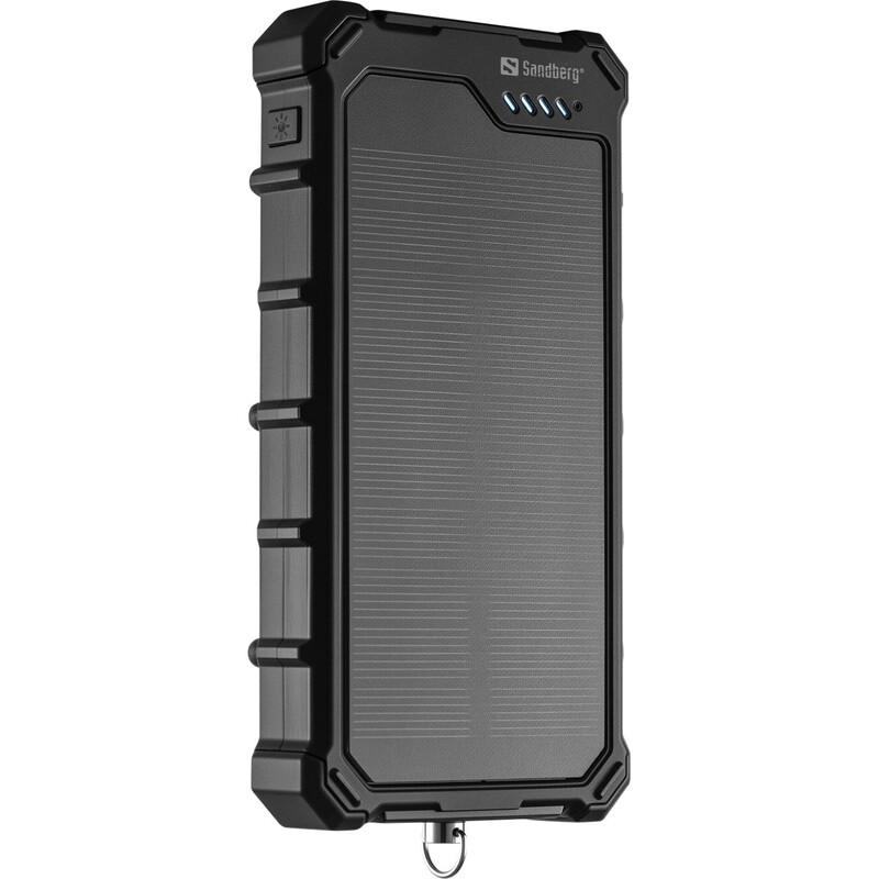 Универсальная мобильная батарея Sandberg Solar Powerbank CampLED 10000mAh 22.5W Black (421-23)