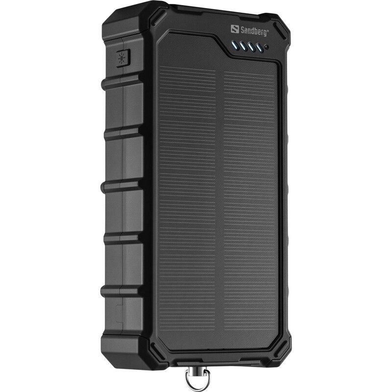 Универсальная мобильная батарея Sandberg Solar Powerbank CampLED 20000mAh 22.5W Black (421-24)