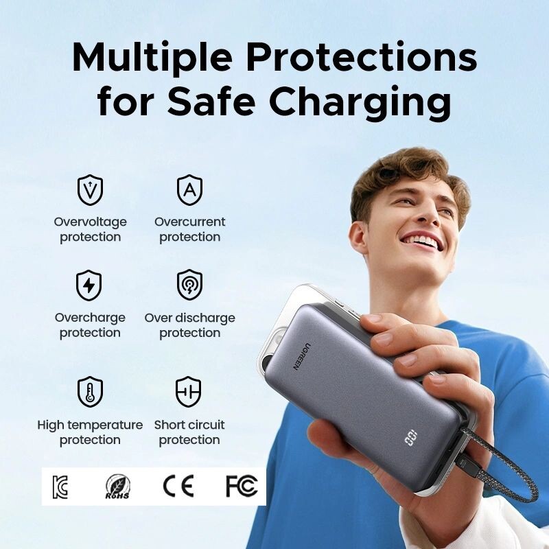 Универсальная мобильная батарея Ugreen PB536 20000mAh, 45W, Grey (55988B)