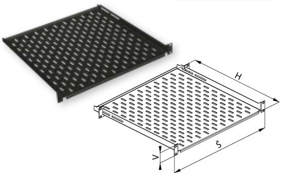 Полка стационарная Conteg 19" 450мм DP-PT-450