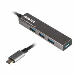 Концентратор USB Type-C Maxxter 4хUSB3.0 Dark Grey (HU3C-4P-02)