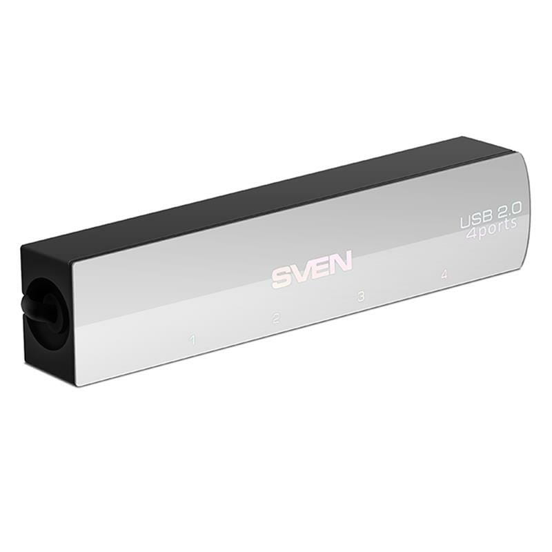 Концентратор USB2.0 Sven HB-891 серебристый, 4xUSB2.0