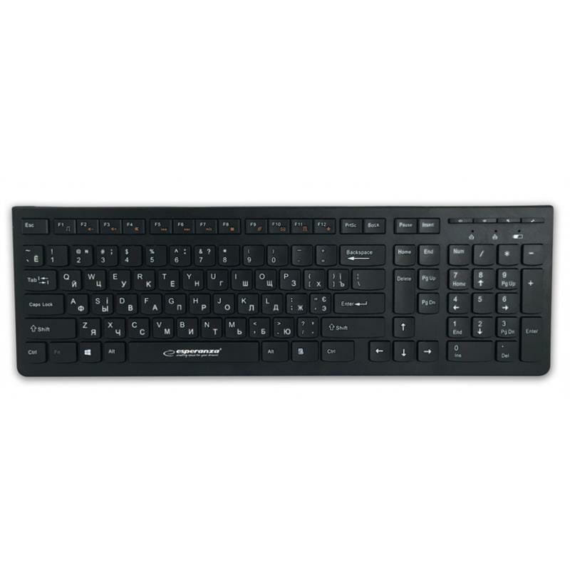 Комплект (клавиатура, мышь) беспроводной Esperanza Tacoma EK136UA Black USB