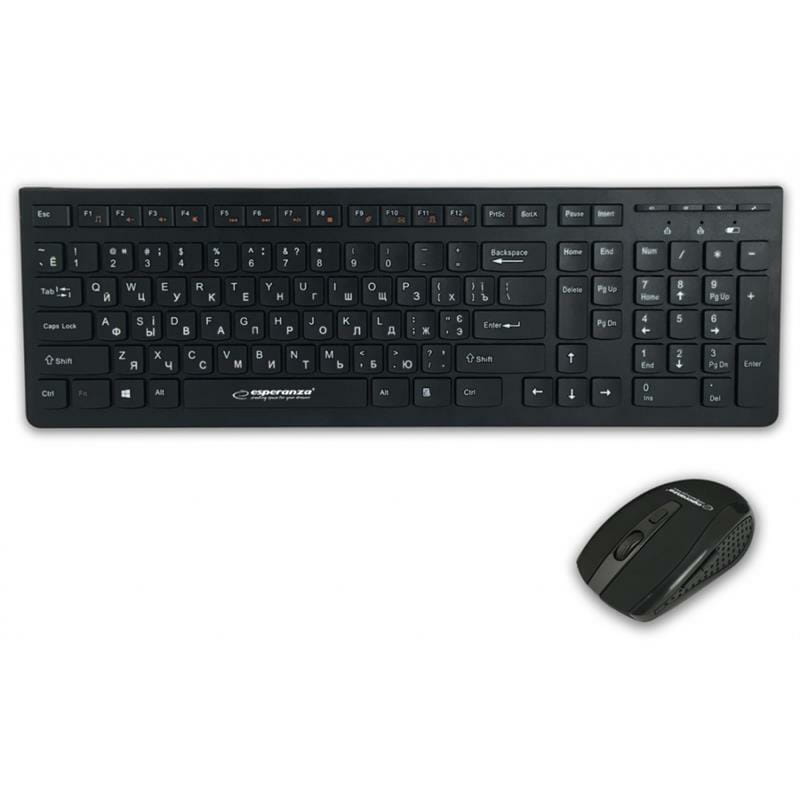 Комплект (клавиатура, мышь) беспроводной Esperanza Tacoma EK136UA Black USB