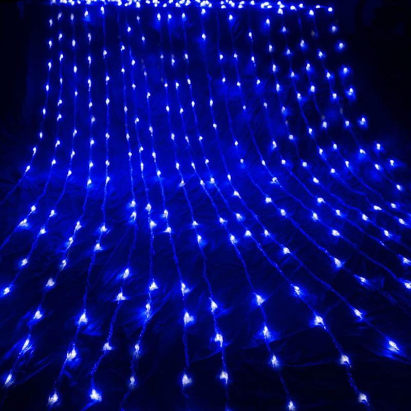 Світлодіодна гірлянда ColorWay (CW-GW-300L33VWFBL) штора 300LED, 3м, синій колір, 220V