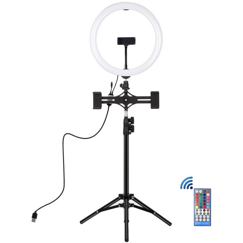 Кольцевая USB LED-лампа Puluz PKT3068B 11.8" + штатив 1.1 м
