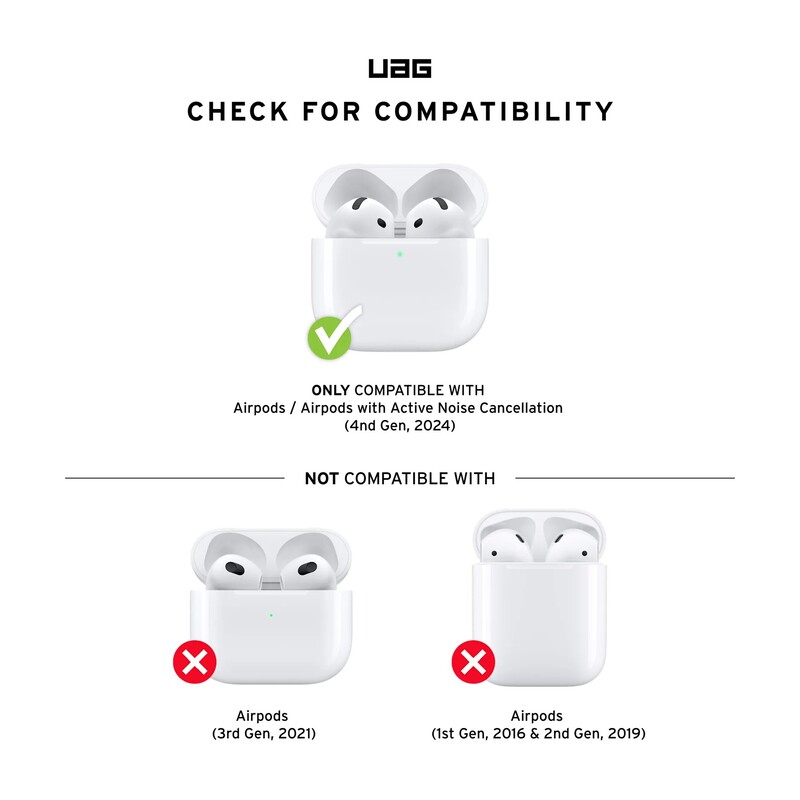 Чехол для наушников Urban Armor Gear Scout для Apple AirPods Pro (Gen 4, 2024) Olive Drab (104130117272)