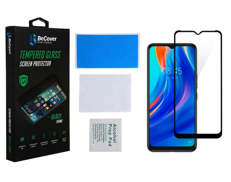 Защитное стекло BeCover для Tecno Spark 7 Black (706780)