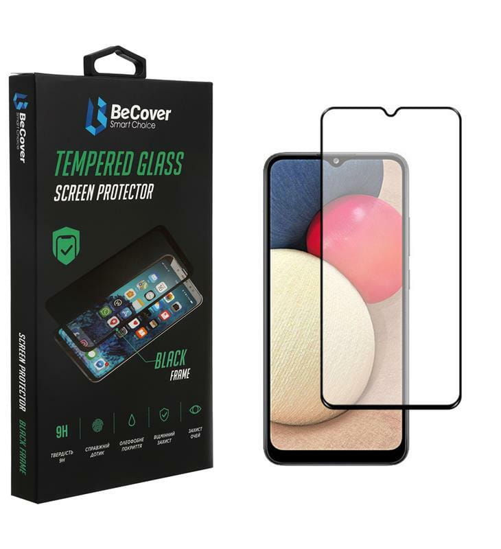 Защитное стекло BeCover для Samsung Galaxy A03s SM-A037 Black (706776)