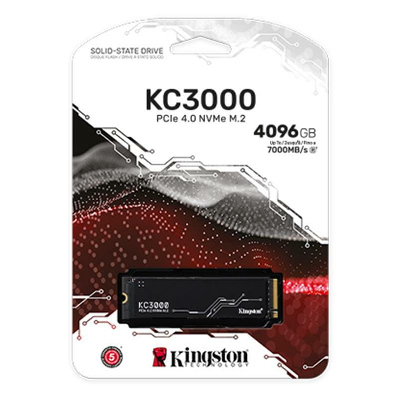 Накопичувач SSD 4TB Kingston KC3000 M.2 2280 PCIe 4.0 x4 NVMe 3D TLC (SKC3000D/4096G)
