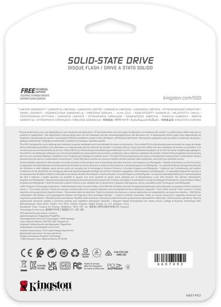 Накопитель SSD 1TB Kingston Fury Renegade M.2 2280 PCIe 4.0 x4 NVMe 3D TLC (SFYRS/1000G)