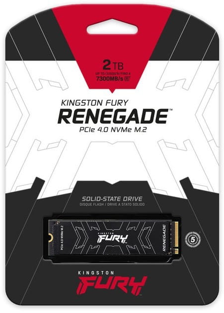 Накопитель SSD 2TB Kingston Fury Renegade M.2 2280 PCIe 4.0 x4 NVMe 3D TLC (SFYRD/2000G)