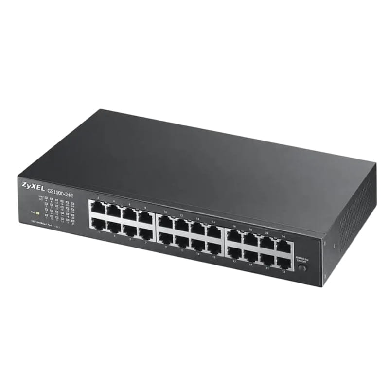 Коммутатор ZYXEL GS1100-24E (GS1100-24E-EU0103F) (24xGE, настольный, бесшумный)