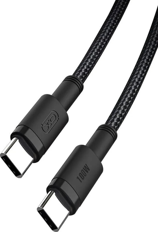 Кабель XO NBQ199 High Power Braided, USB-C - USB-C, (M/M), 100W, 1 м, Black (NBQ199_С_Black)