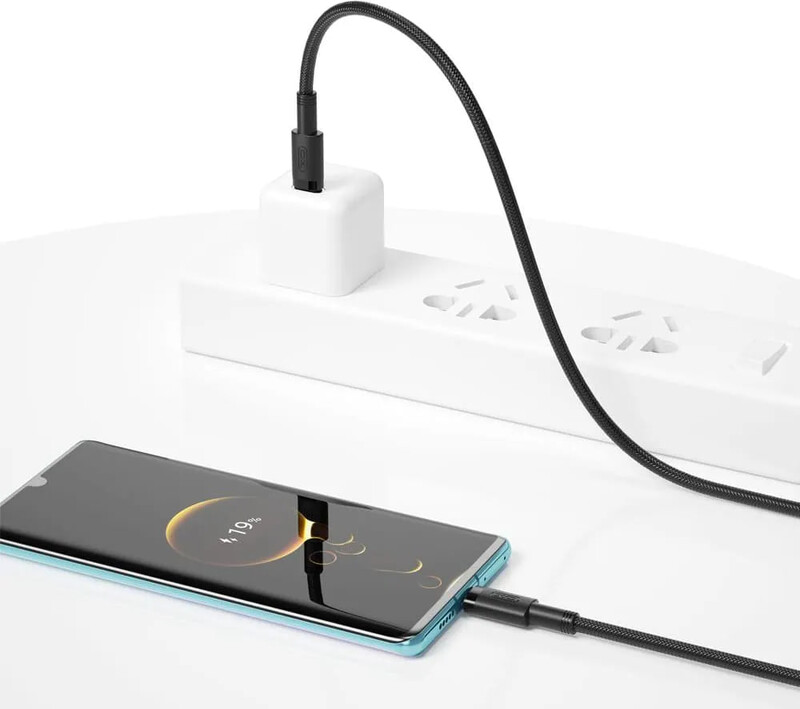 Кабель XO NBQ199 High Power Braided, USB-C - USB-C, (M/M), 100W, 1 м, Black (NBQ199_С_Black)