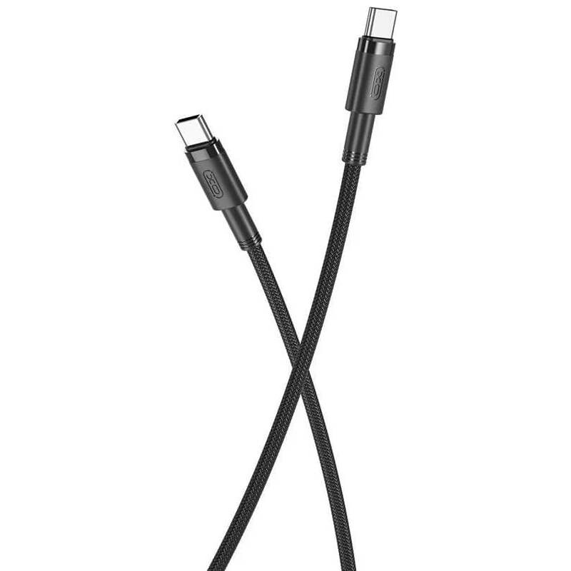 Кабель XO NBQ199 High Power Braided, USB-C - USB-C, (M/M), 100W, 1 м, Black (NBQ199_С_Black)
