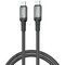 Фото - Кабель XO NBQ264A High Power Braided, USB-C - USB-C, (M/M), 240W, 1 м, Black (NBQ264A_С_Black) | click.ua