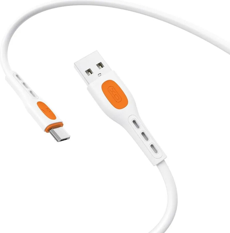 Кабель XO NB280 Jian Yan, USB-А - micro USB, (M/M), 15W, 1 м, White (NB280_M_White)