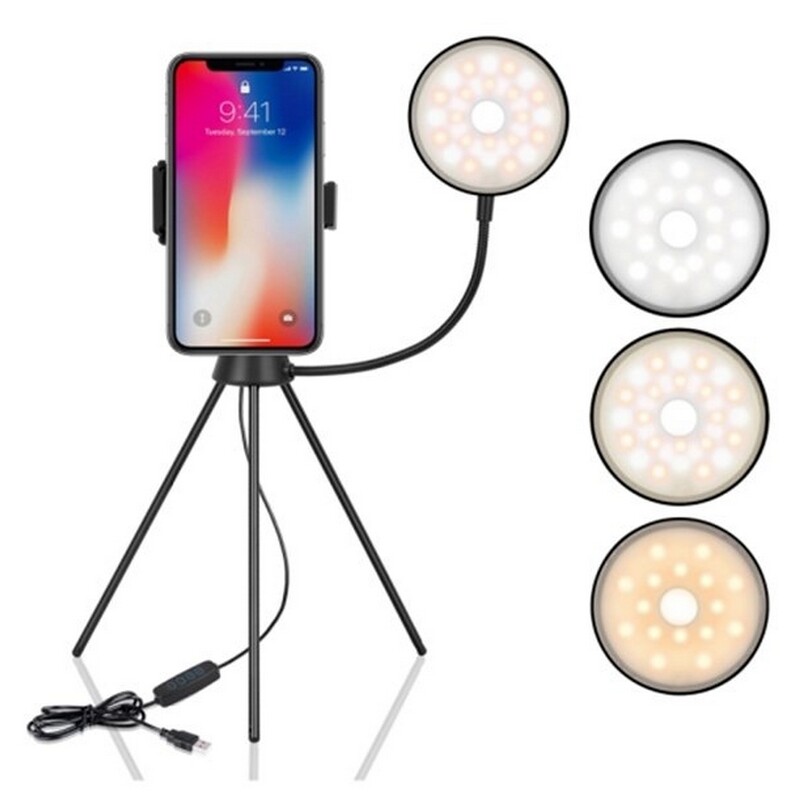 Кольцевая LED-лампа Puluz SYA0014601 со штативом для телефона