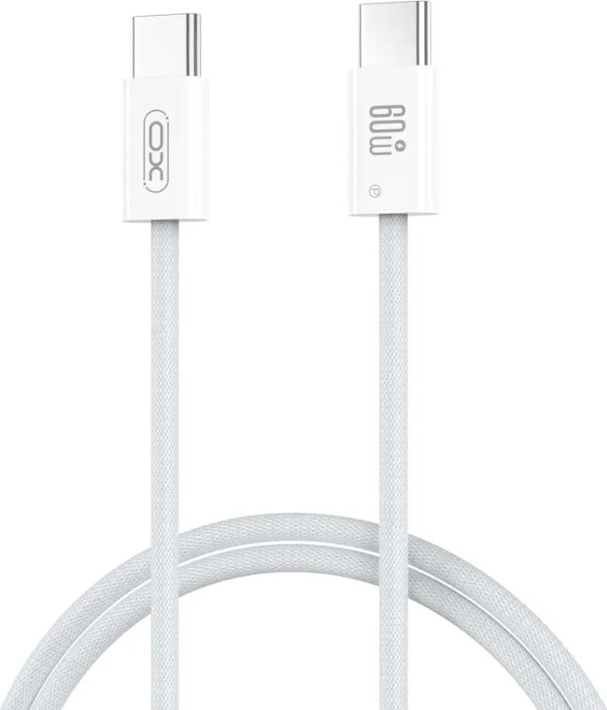 Кабель XO NBQ273 Imitation, USB Type-C - USB Type-C, (M/M), 60W, 1 м, White (NBQ273_C_White)