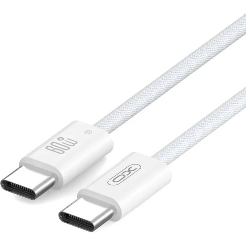 Кабель XO NBQ273 Imitation, USB Type-C - USB Type-C, (M/M), 60W, 1 м, White (NBQ273_C_White)