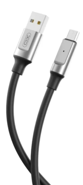 Кабель XO NB251 Liquid Silicone Rubber, USB-А - micro USB, (M/M), 30W, 1 м, Black (NB251_M_Black)