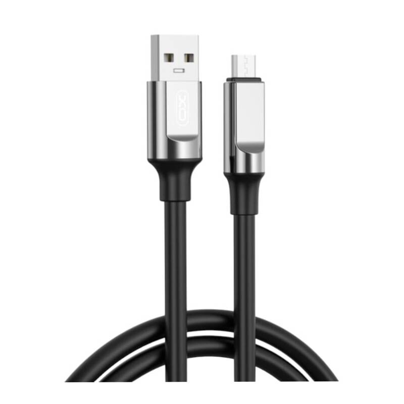 Кабель XO NB251 Liquid Silicone Rubber, USB-А - micro USB, (M/M), 30W, 1 м, Black (NB251_M_Black)