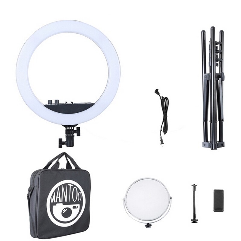 Кольцевая LED-лампа Mantoo MCP3690 12" + штатив