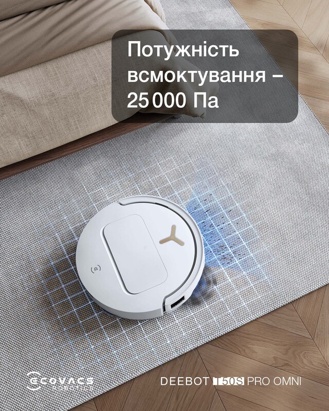 Робот-пилосос Ecovacs Deebot T50S Pro Omni White (DEX69)