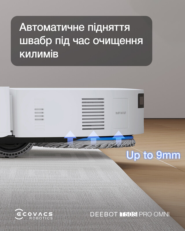 Робот-пилосос Ecovacs Deebot T50S Pro Omni White (DEX69)