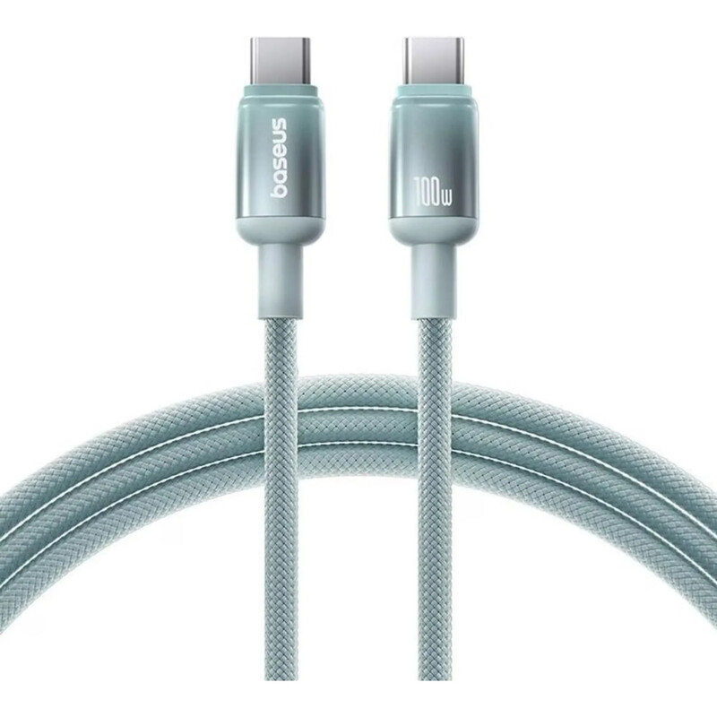 Кабель Baseus USB Type-C - USB Type-C, 100W, 1 м Blue-green (E0420700)