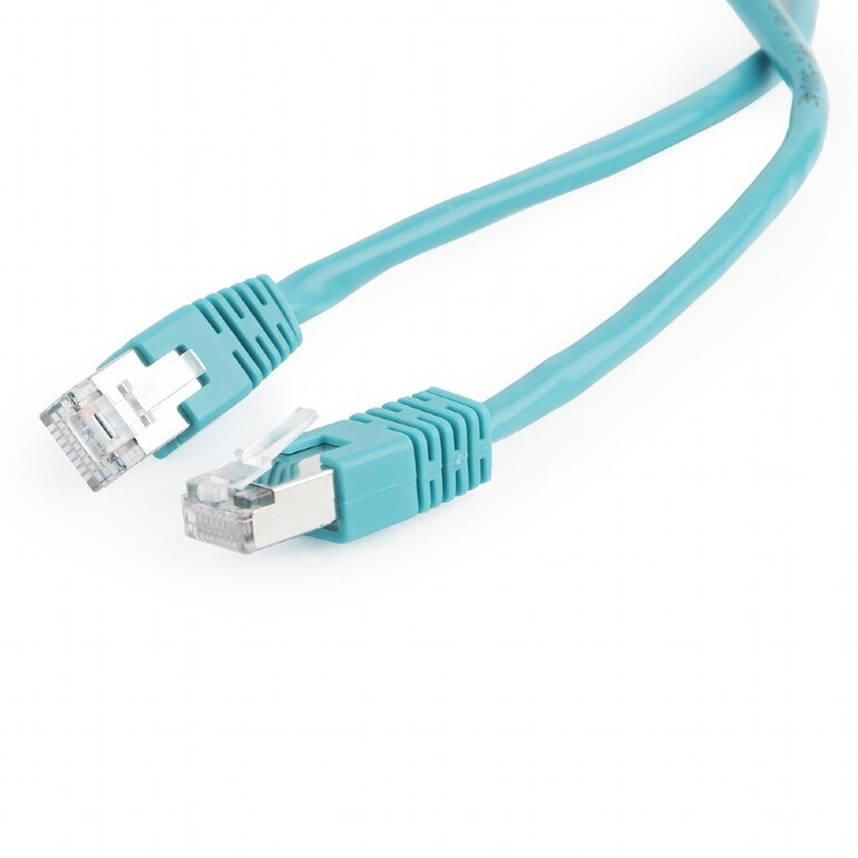 Патч-корд FTP Cablexpert (PP22-0.5M/G) cat.5Е, литой, 50u штекер с защелкой, 0.5м, зеленый
