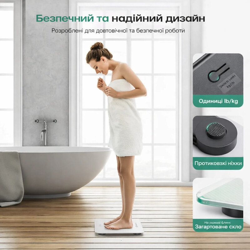 Весы напольные Urevo SmartFit Scale (URWS001) White