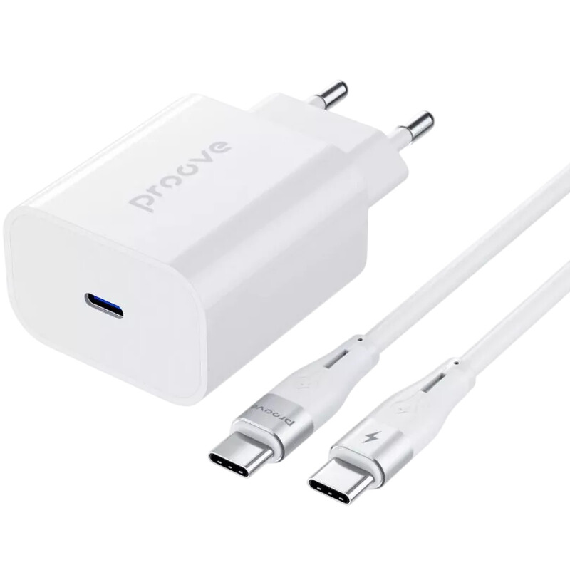 Мережевий зарядний пристрій Proove Rapid 30W White (WCRP30012202) + кабель USB Type-C